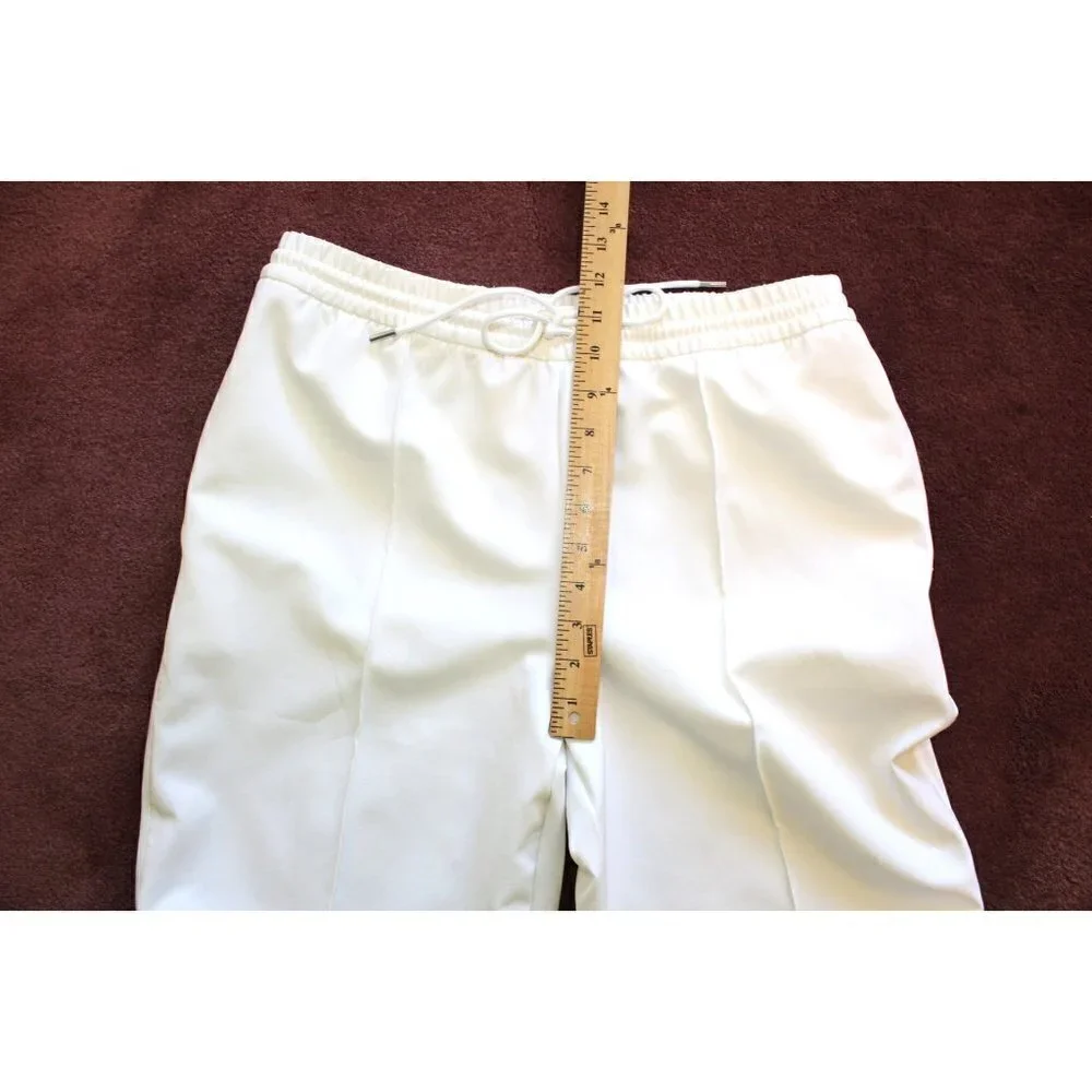 Athleta Endeavor Wide Leg white Women Pant Size 12 Drawstring elastic waist - Picture 5 of 12